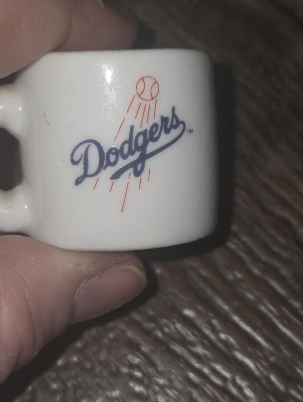 Vintage Rare MLB Vending Machine Mini Coffee Mug Cup Los Angeles Dodgers